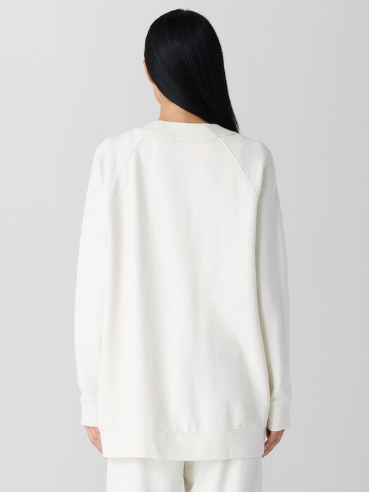 Garment-Dyed Terry Long Cardigan