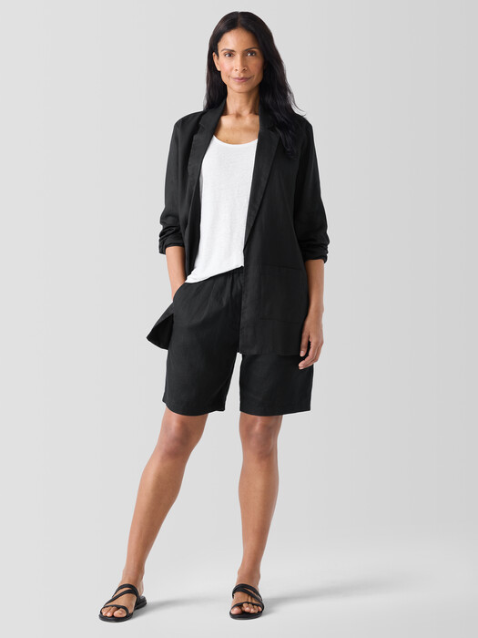 Organic Linen Long Blazer