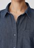 Airy Organic Cotton Twill Classic Collar Long Shirt