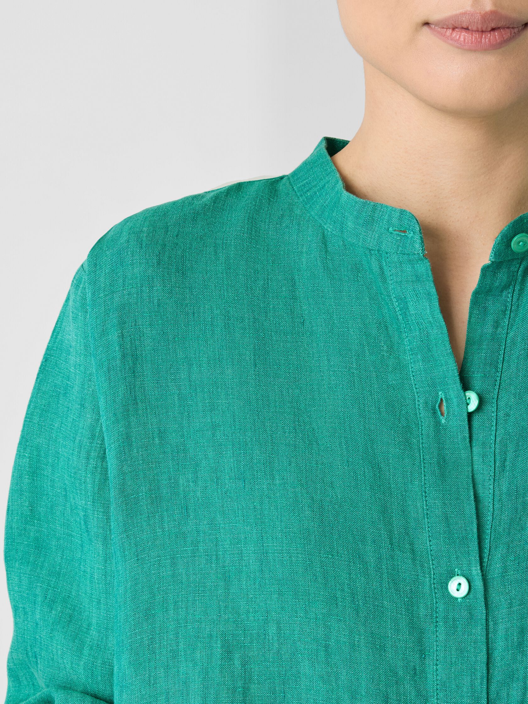 Washed Organic Linen D&eacute;lav&eacute; Shirtdress