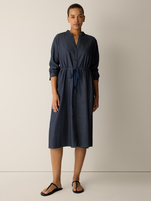relaxed cotton shirt dress Show Me the Way Light Blue Cotton Button Front Midi Shirt Dress