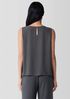 Silk Georgette Crepe Round Neck Tank