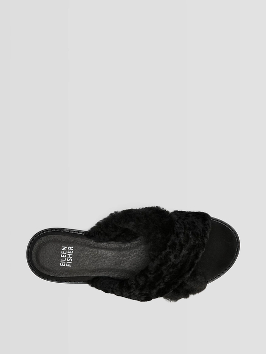 Cross Shearling Slipper