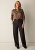 Felted Wool Jersey Full-Length Straight Trouser&nbsp;in Regenerative Wool