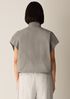Light Cotton Nylon High Collar Vest