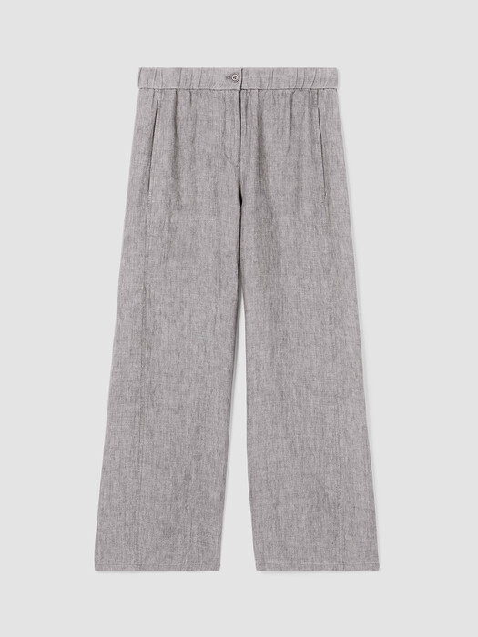 Washed Organic Linen Délavé Wide Trouser Pant