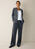 Cozy Velour Knit Wide-Leg Pant
