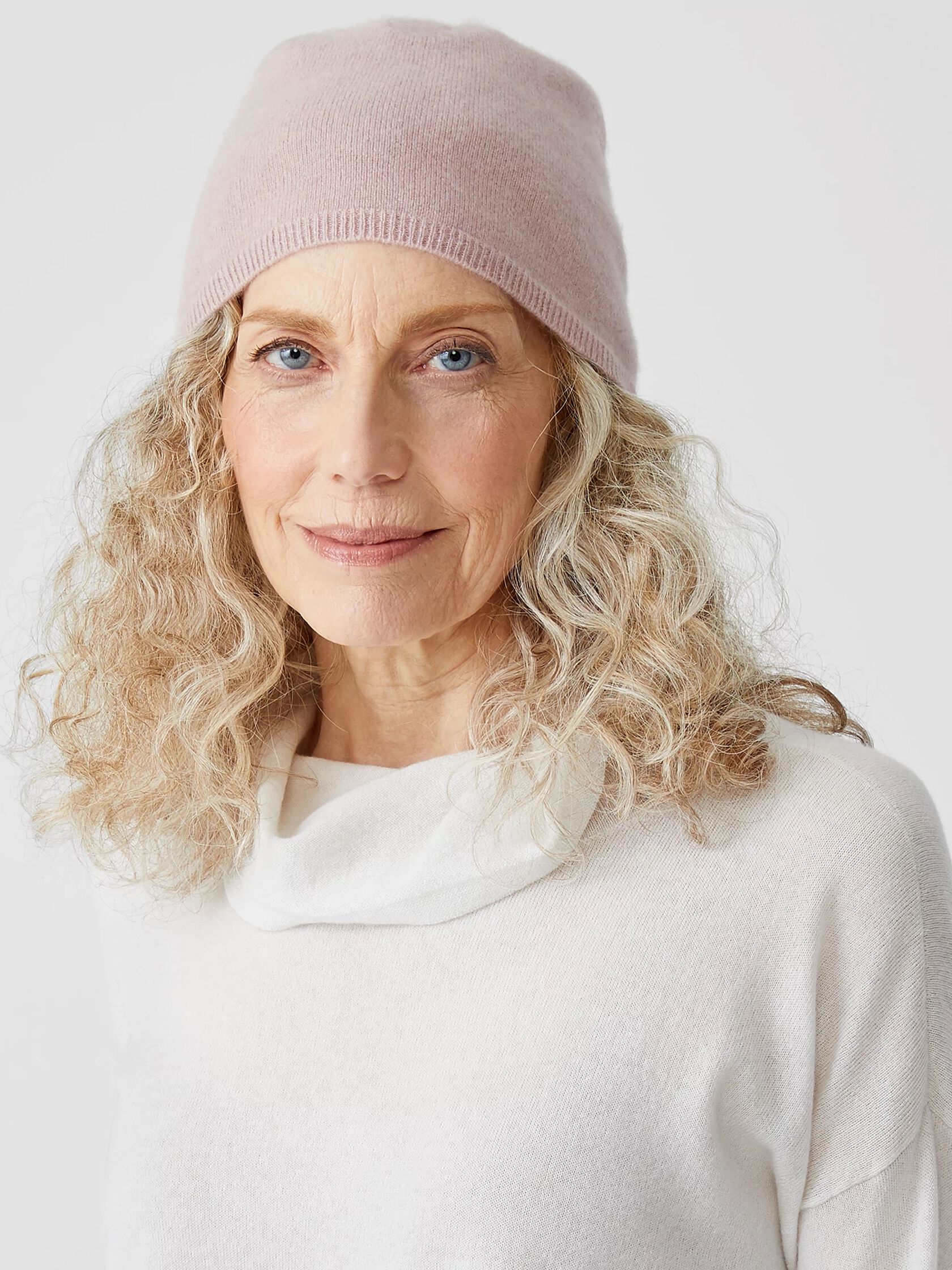NWT Eileen Fisher Maple Oat Lofty Recycled Cashmere Hat Cashmere Silk Bliss Hat | EILEEN FISHER main image 3