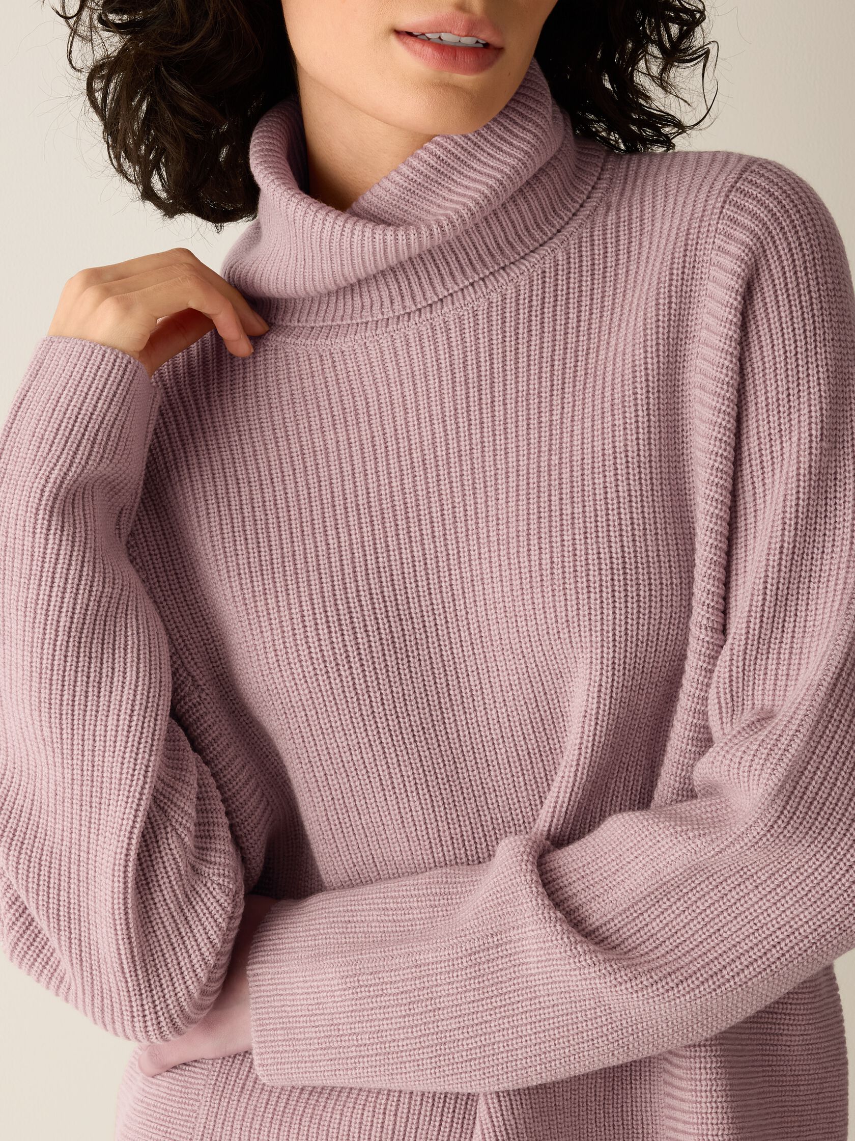 Italian Merino Turtleneck Top in Regenerative Wool