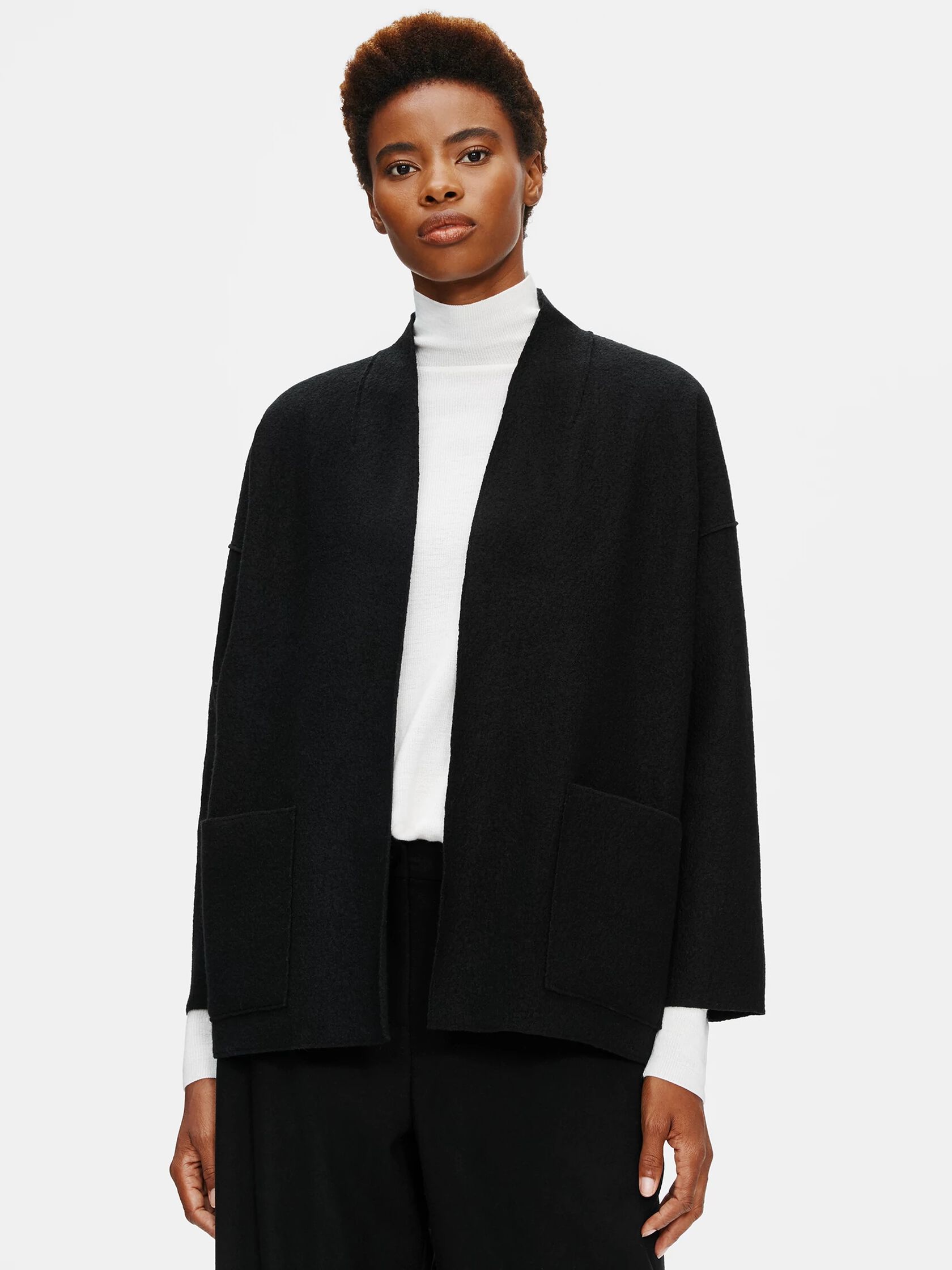Lightweight Boiled Wool Jacket in Responsible Wool