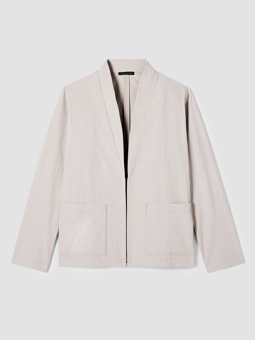 Organic Cotton Pucker High Collar Jacket