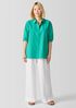 Washed Organic Cotton Poplin Classic Collar Shirt