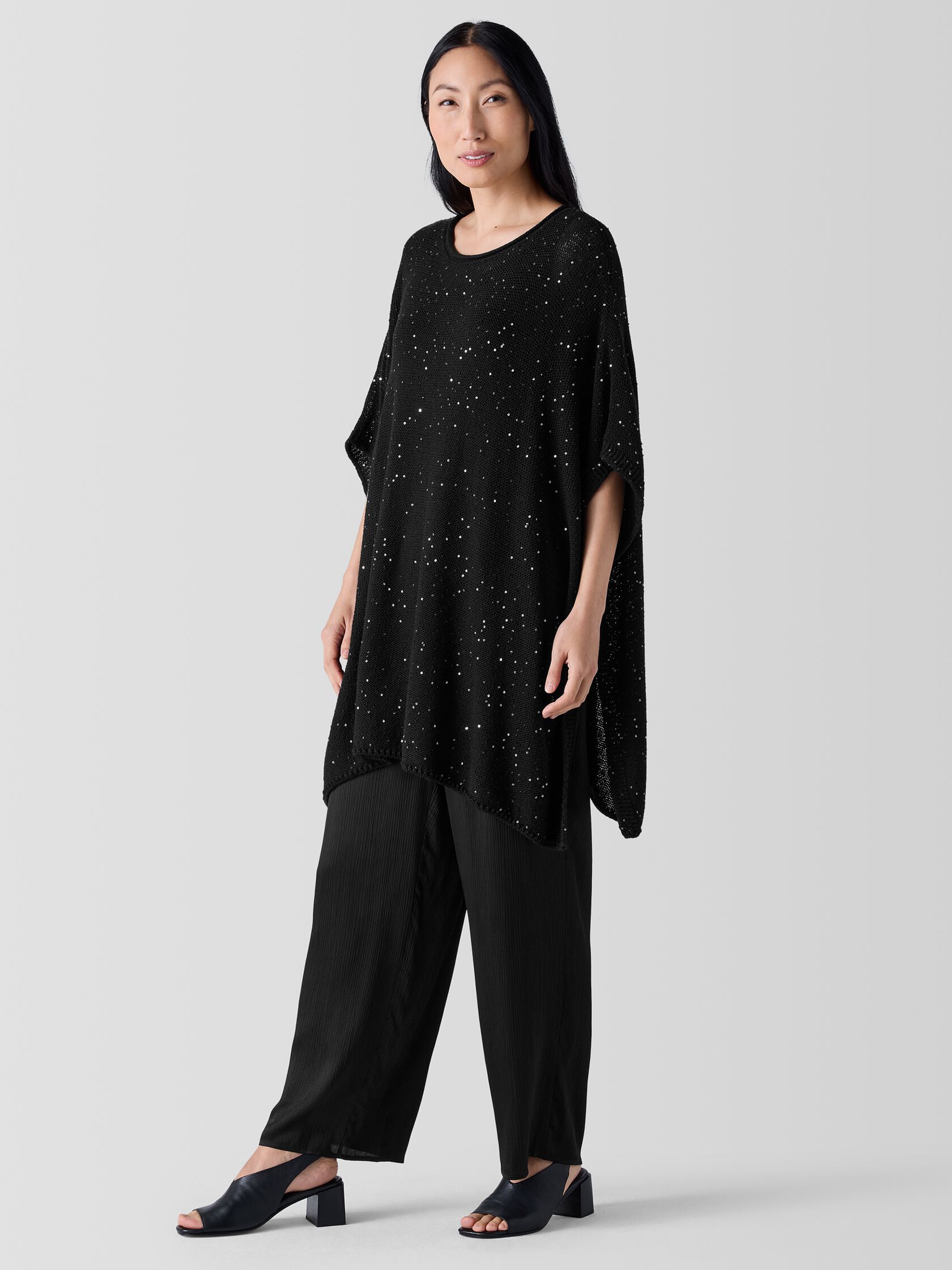 Merino Sequin Poncho