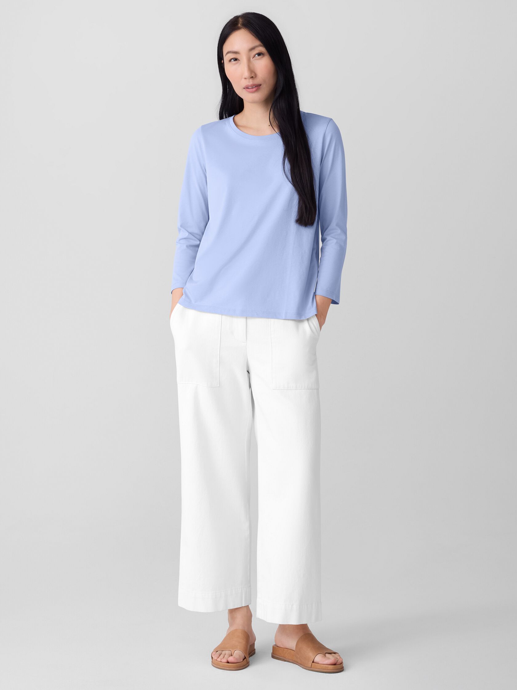 Organic Pima Cotton Jersey Long-Sleeve Tee
