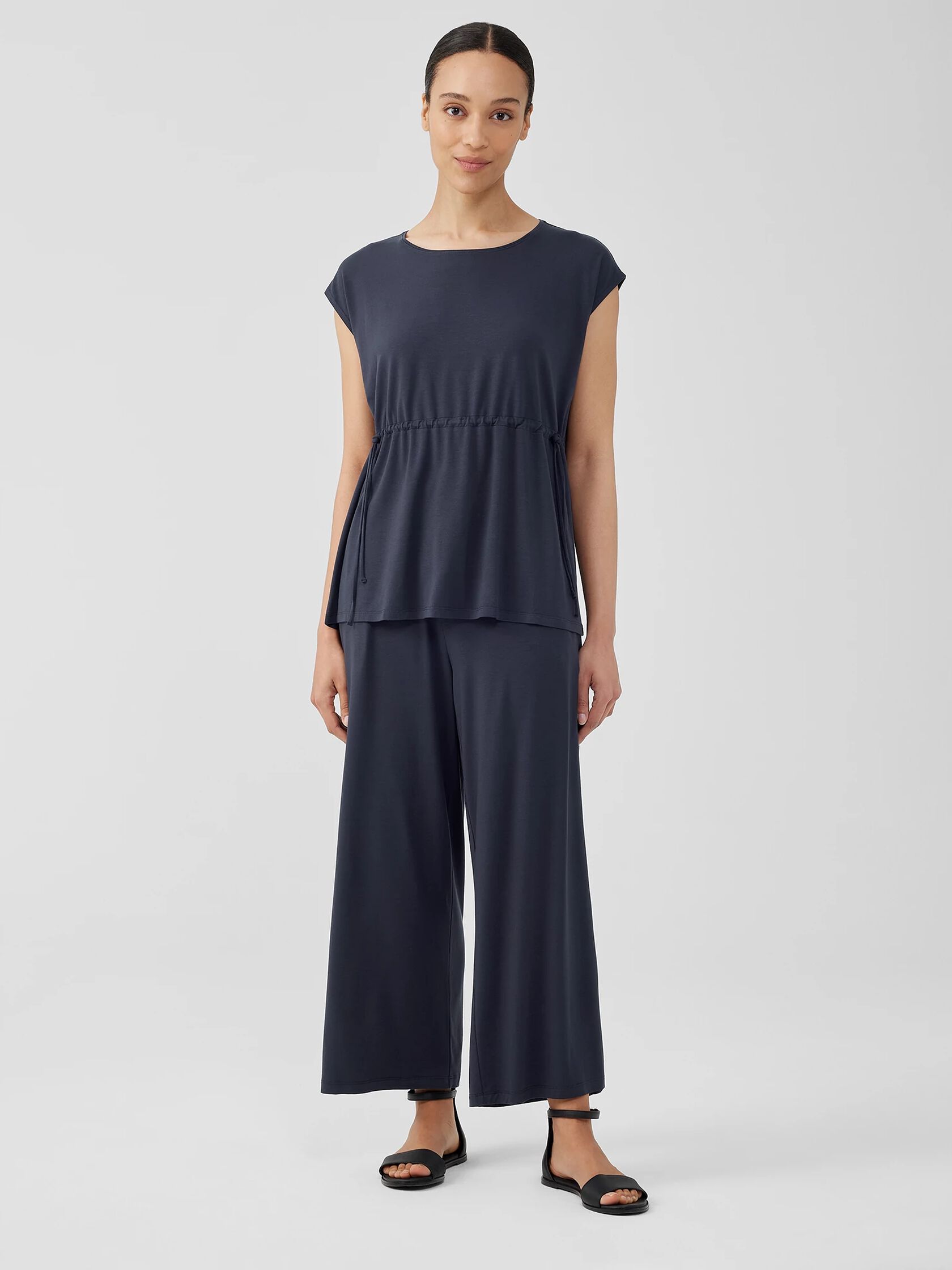 Fine Jersey Jewel Neck Top
