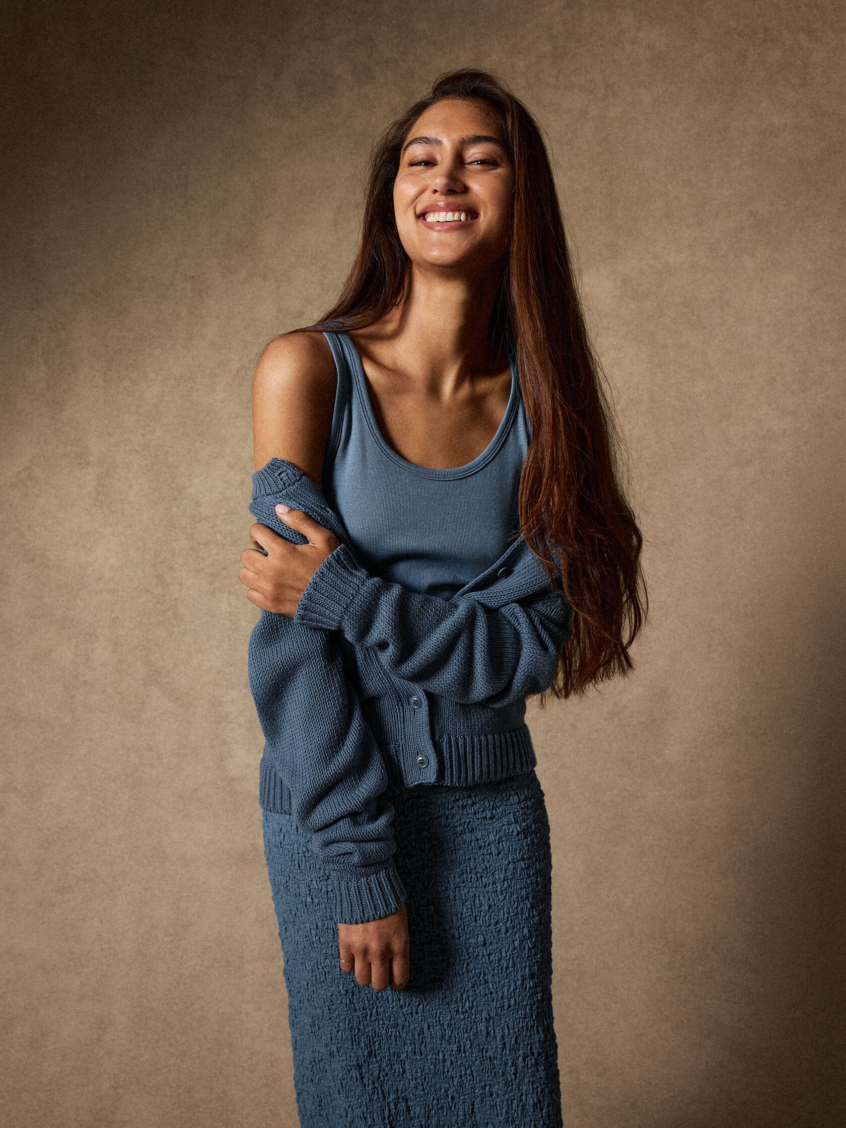 Organic Cotton Stretch Rib Scoop Neck Tank