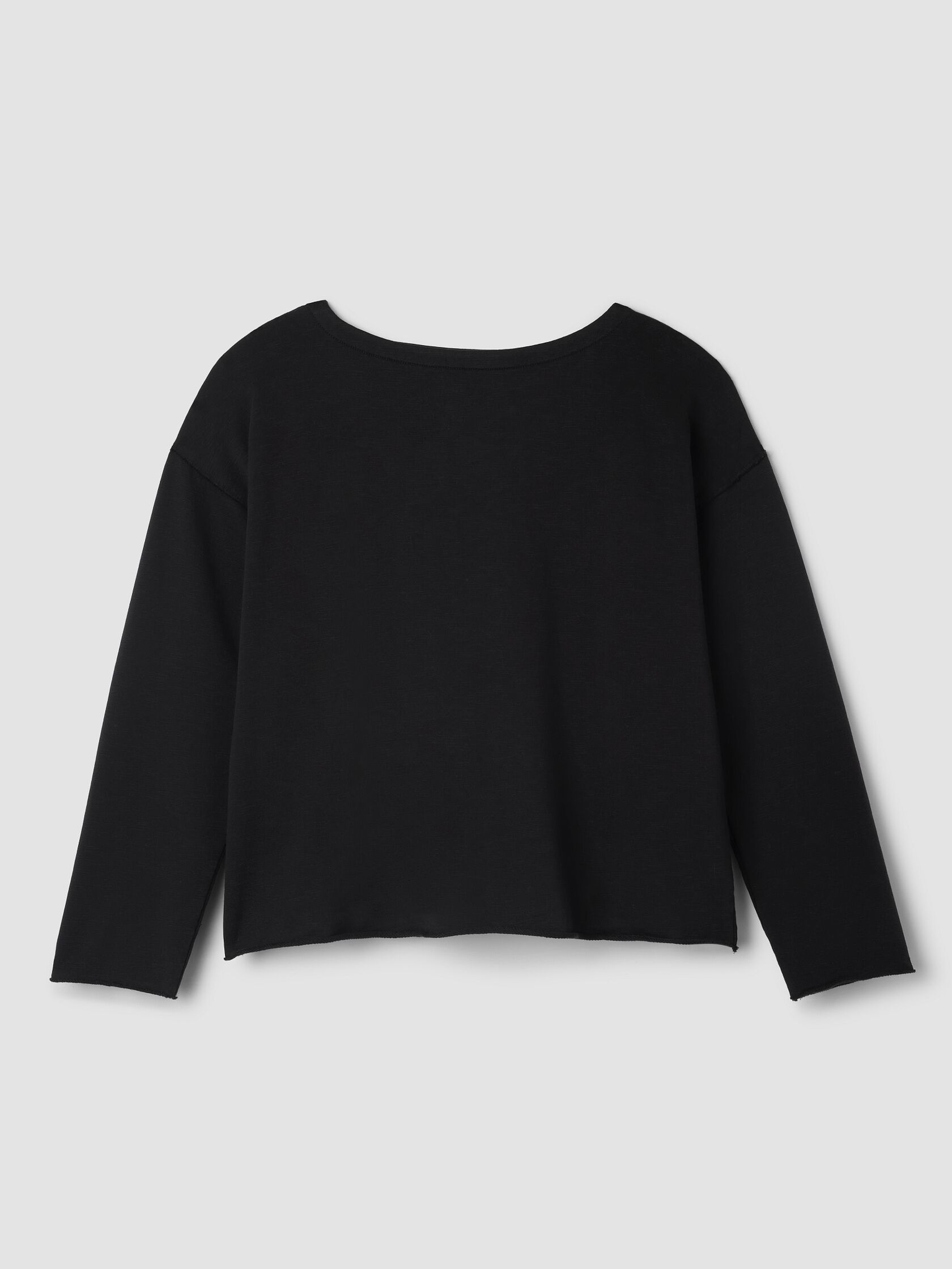 Garment-Dyed Organic Cotton Terry Bateau Neck Box-Top