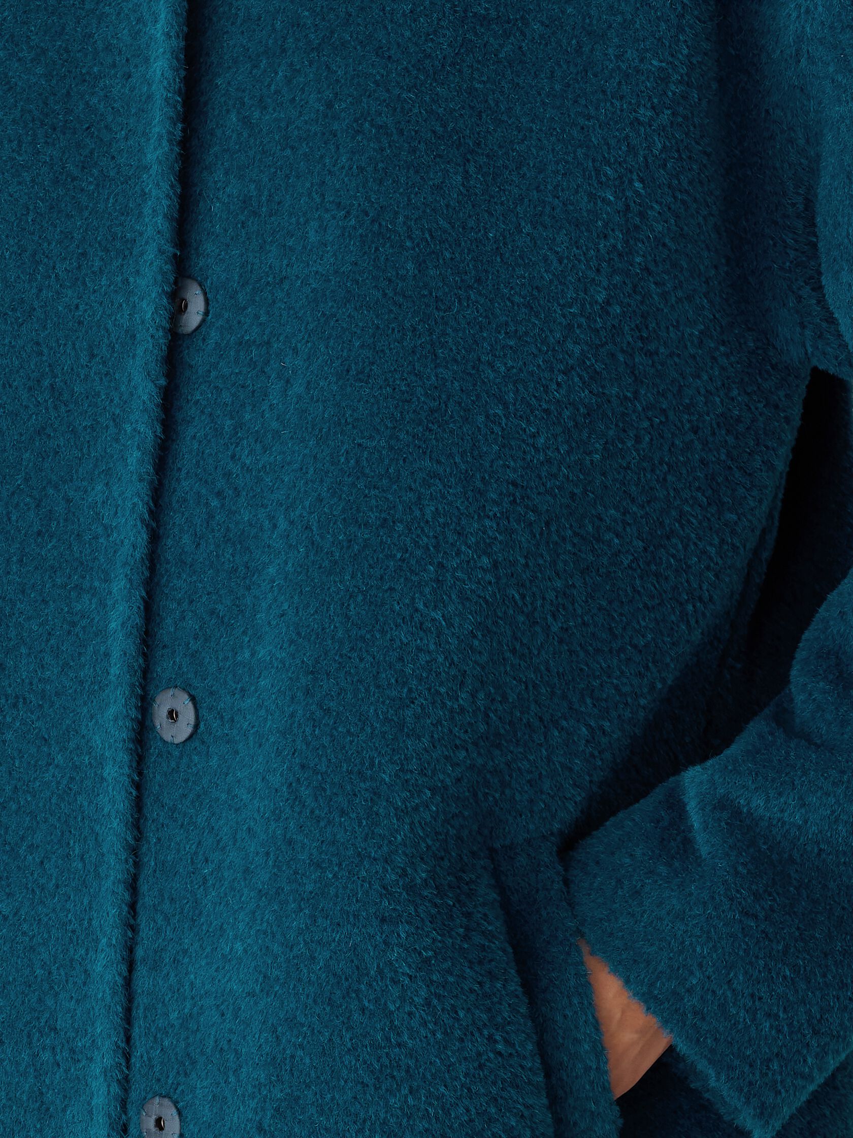 Fine Wool Alpaca Round Neck Coat