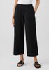 Cotton Blend Ponte Wide-Leg Pant