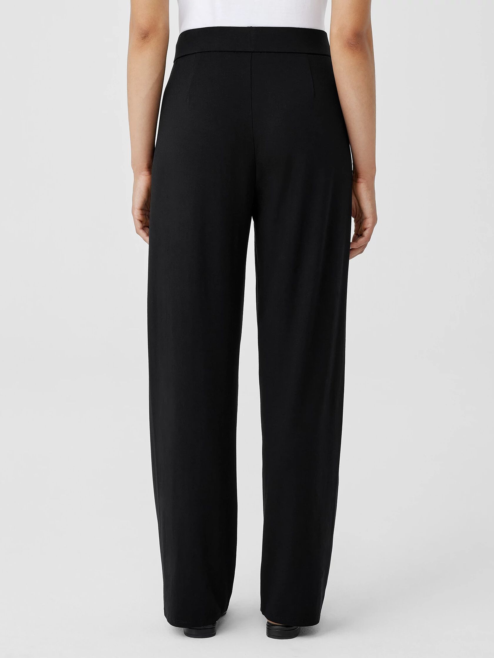 Stretch Jersey Knit Straight Pant