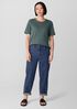 Cotton Stretch Denim Lantern Jean