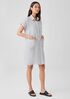 Crinkled Organic Linen Stripe Shirtdress