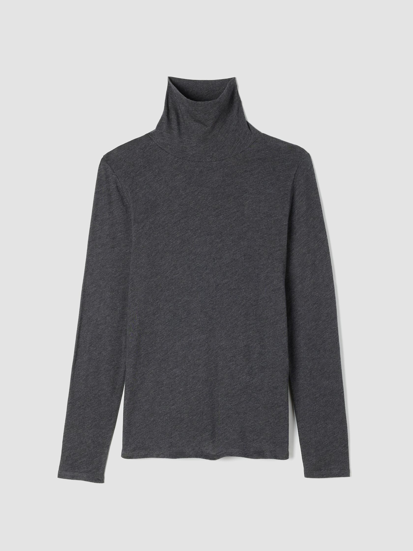 Sheer Knit Turtleneck Top