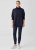 Cozy Brushed Terry Hug Funnel Neck Top