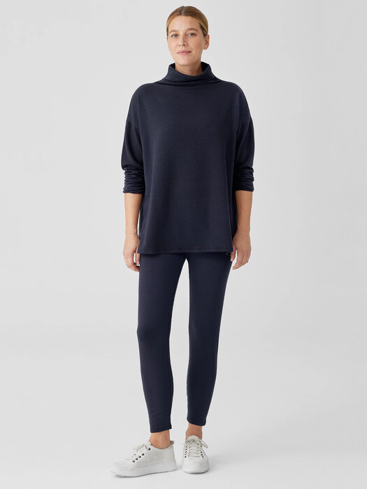 Cozy Brushed Terry Hug Funnel Neck Top