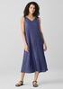 Crushed Silk V-Neck Dress