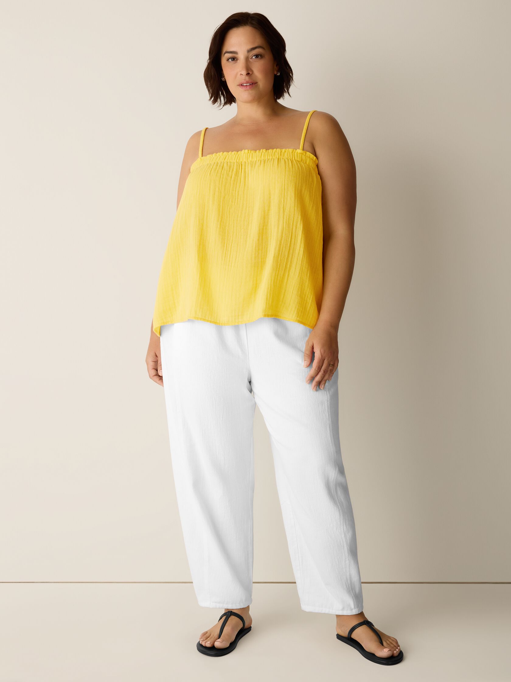 Striped Organic Cotton Gauze Cami