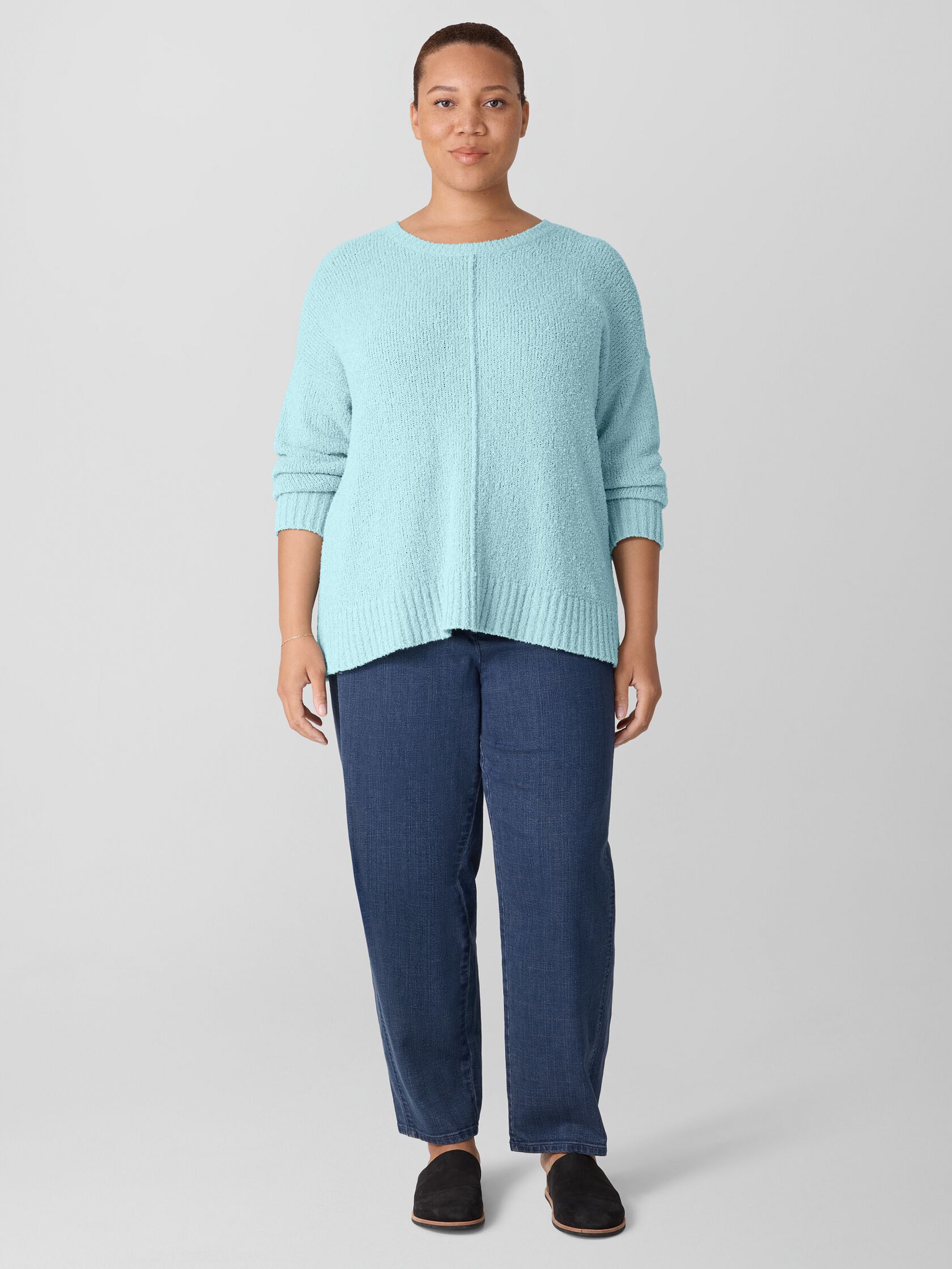 Cotton Fluff Crew Neck Top
