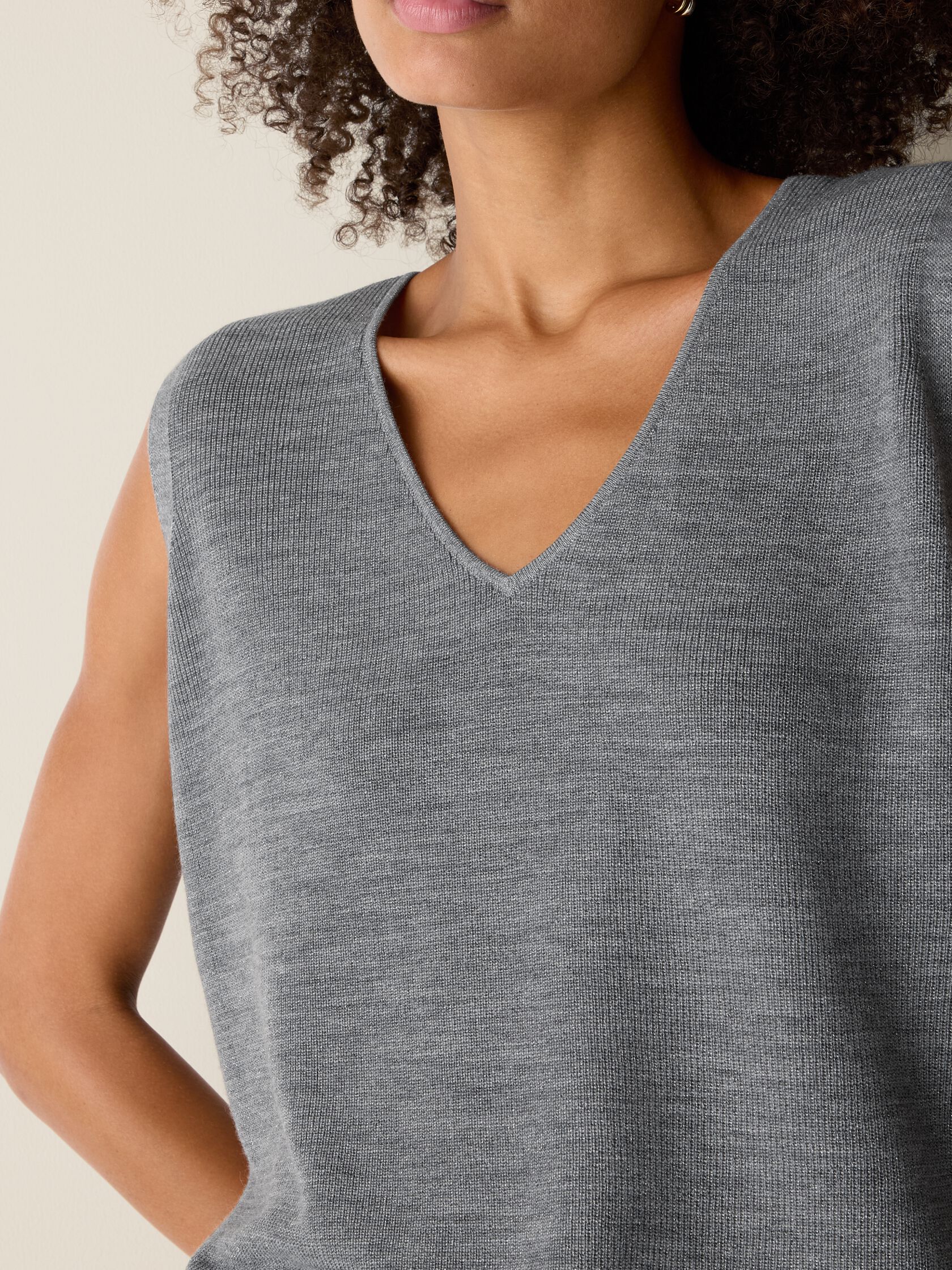 Wool Shimmer Vest in Regenerative Wool