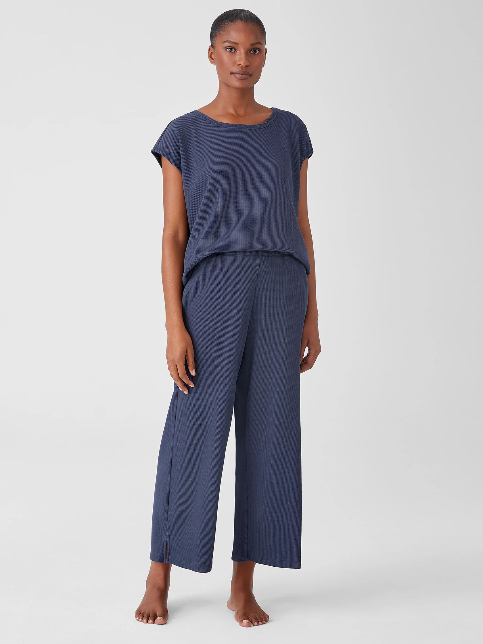 Cozy Organic Cotton Thermal Wide-Leg Pant