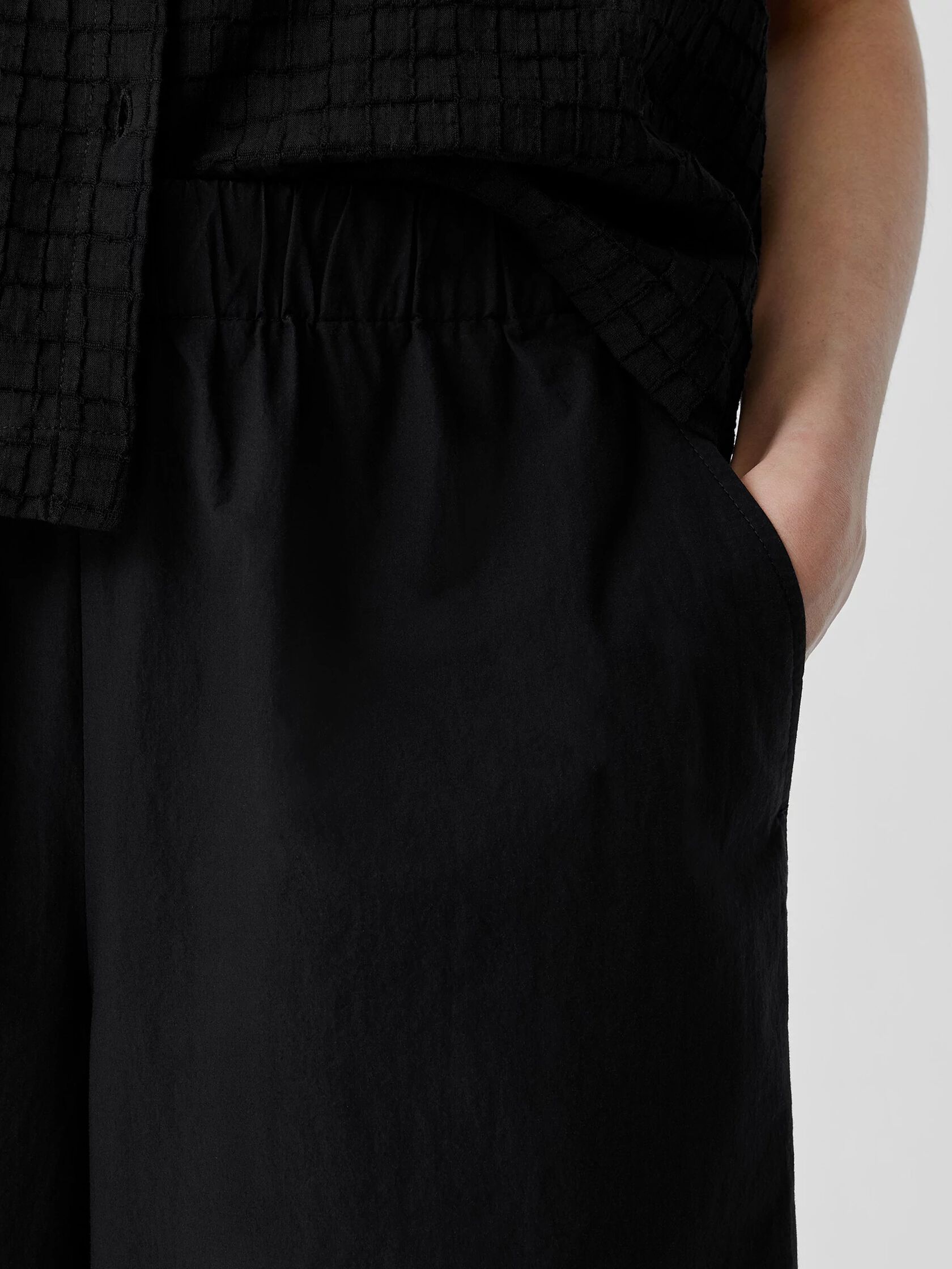 Washed Organic Cotton Poplin Wide-Leg Pant