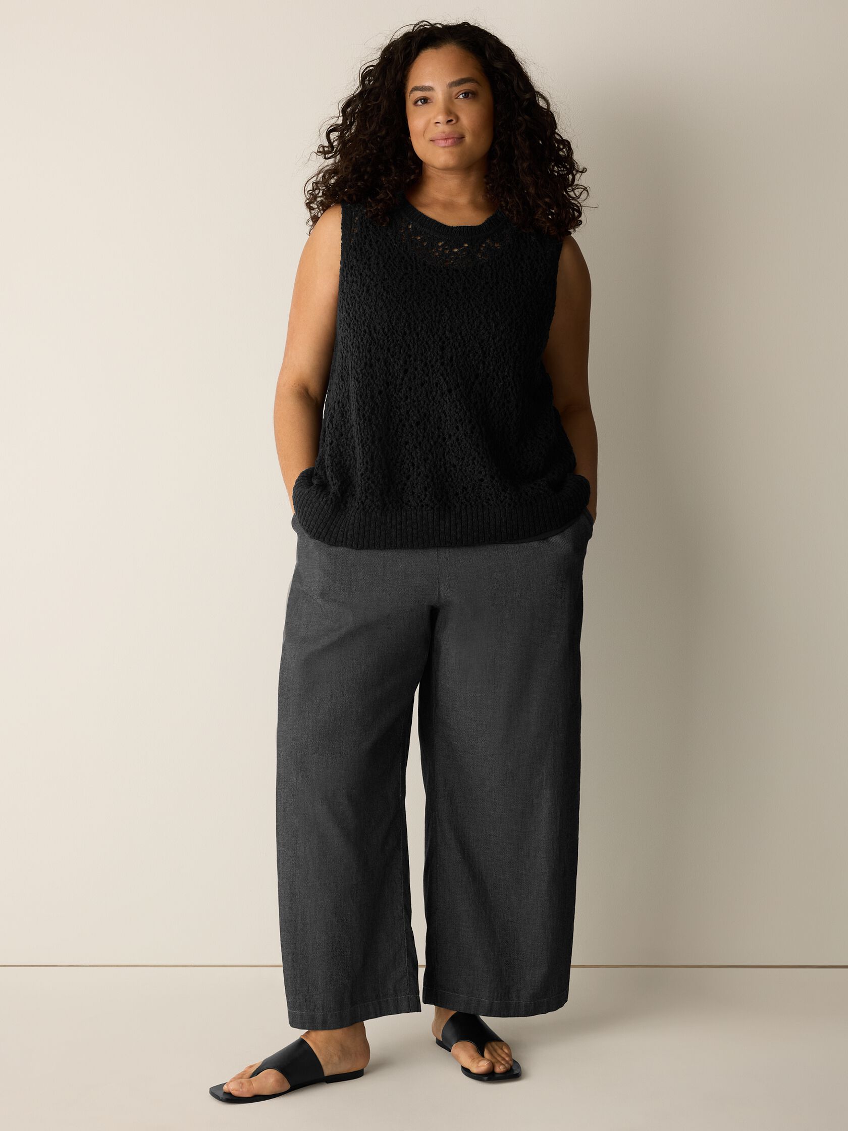 Peruvian Organic Cotton Slub Jewel Neck Tank
