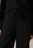 Waffle Cotton Blend Doubleknit Wide-Leg Pant