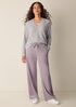 Cozy Velour Knit Wide-Leg Pant