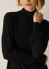 Stretch Silk Jersey Turtleneck Top