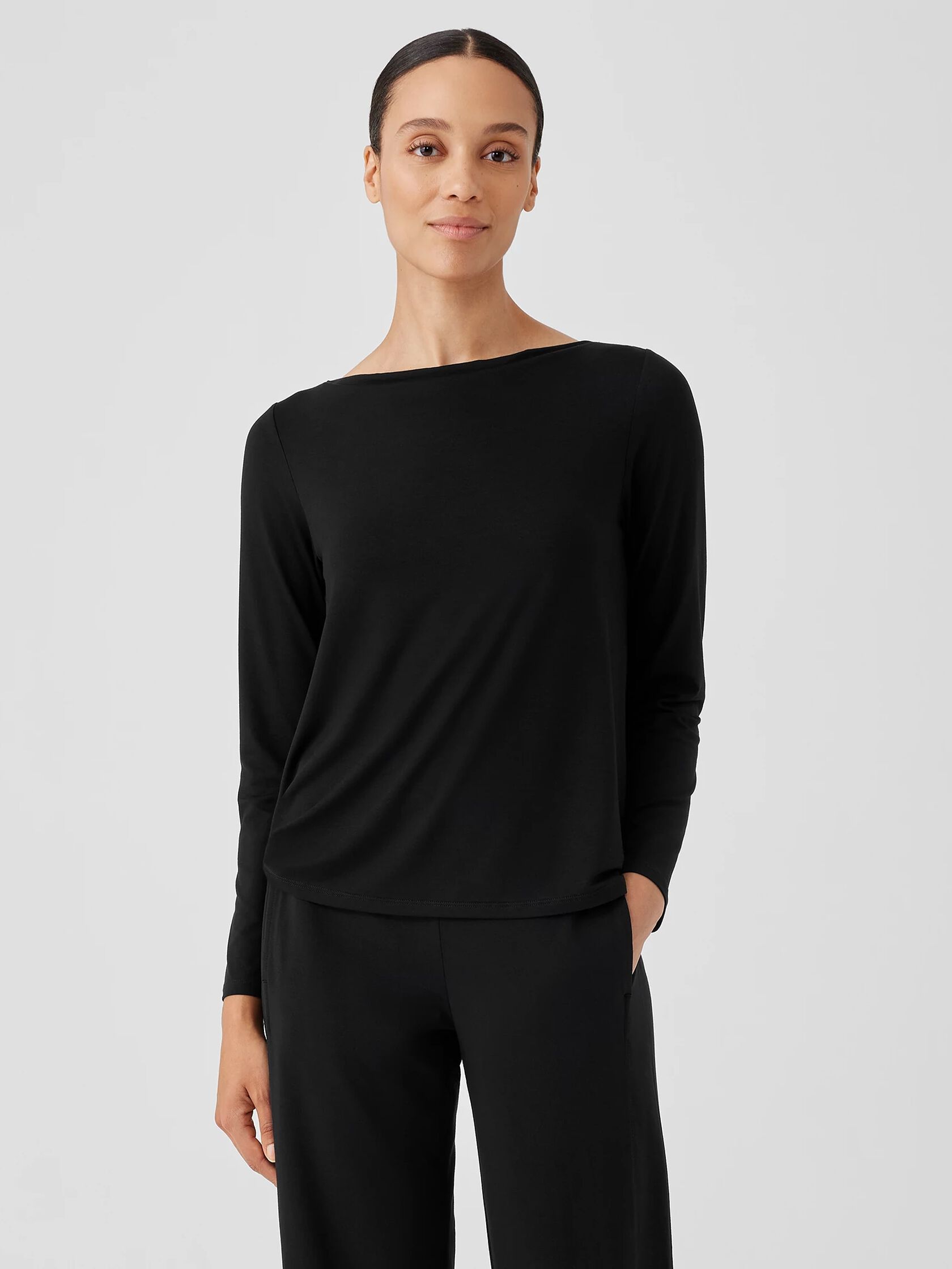 Fine Jersey Cowl Neck Top