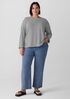 Striped Organic Cotton Slub Bateau Neck Top