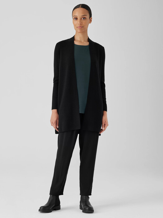 Fine Merino Cardigan in Regenerative Wool