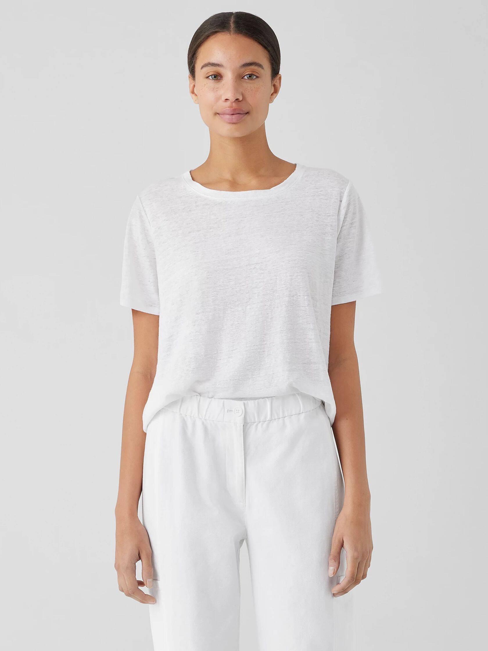 Organic Linen Jersey Crew Neck Tee