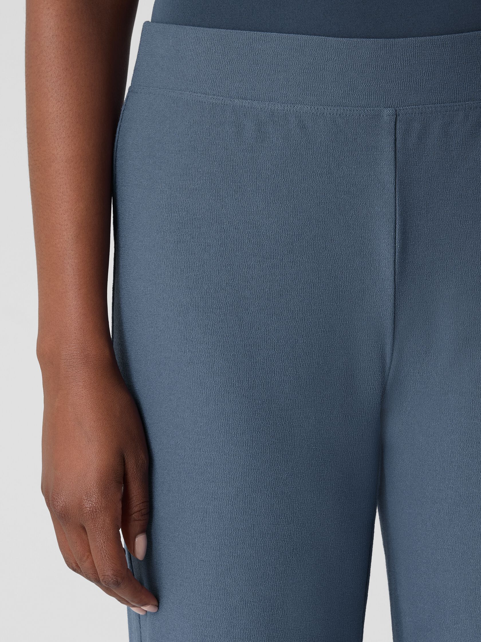 Washable Stretch Crepe Straight Pant