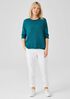 Peruvian Cotton Blend Crew Neck Top