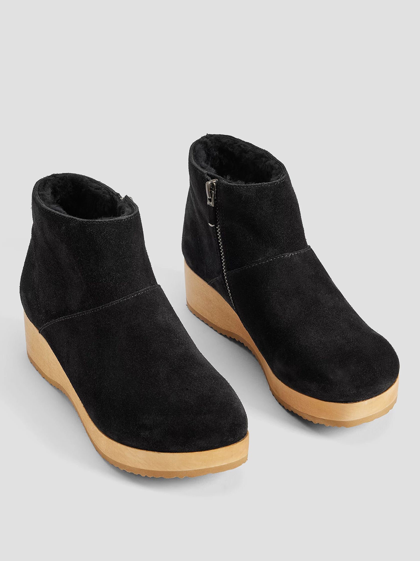 Warm Suede Clog Bootie