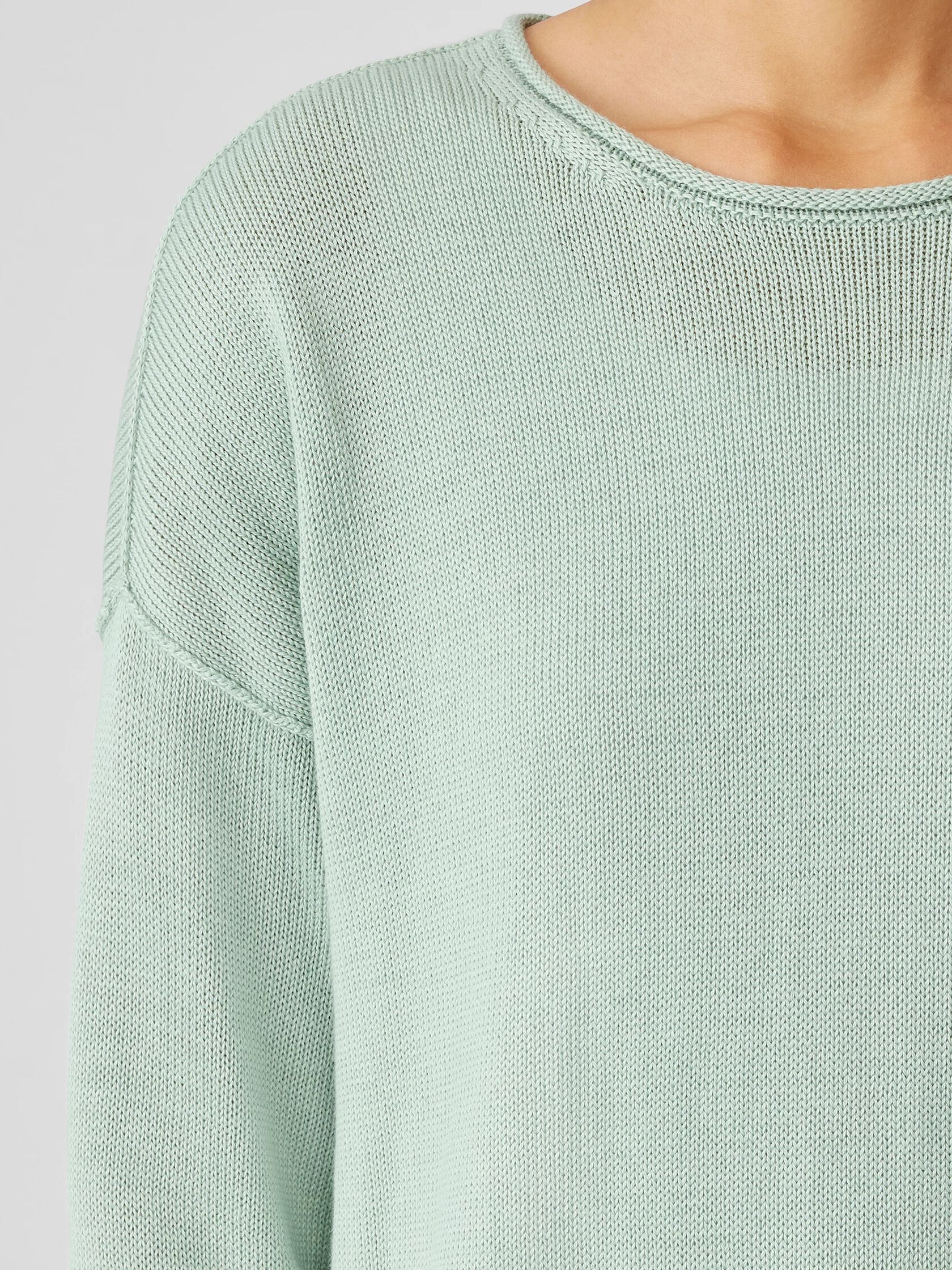 Peruvian Cotton Blend Crew Neck Top