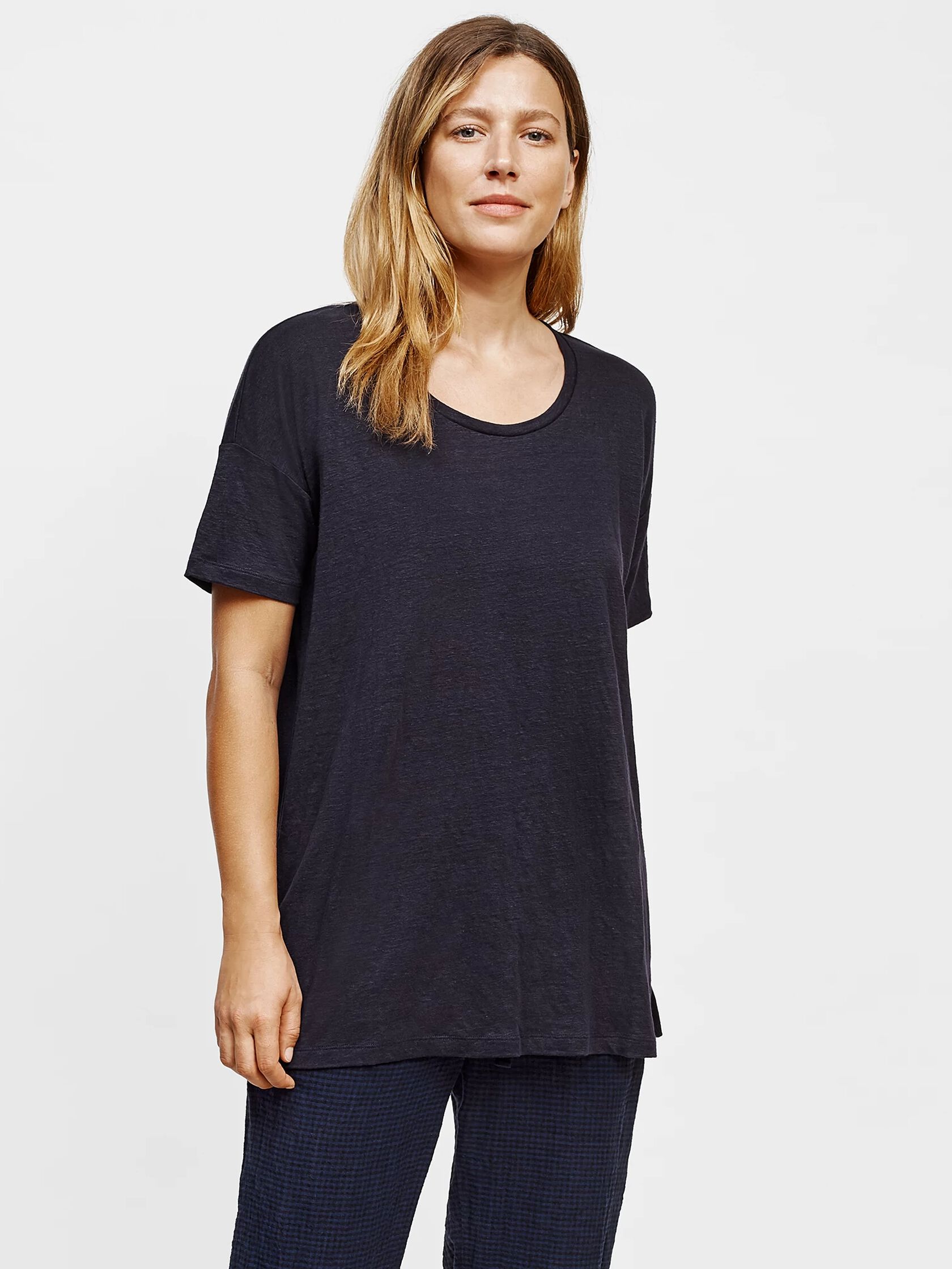 Organic Linen Jersey U-Neck Tunic