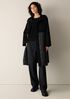 Eggshell Recycled Nylon Stand Collar Coat