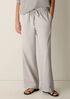 Slubby Organic Cotton Linen Full-Length Straight Pant